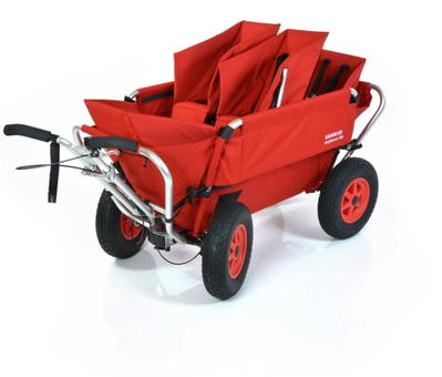Rambler Explorer 80 (für 4 Kinder) + 1 Duo-Babysitz + 2 Kindersitze + Hinterer Rahmen