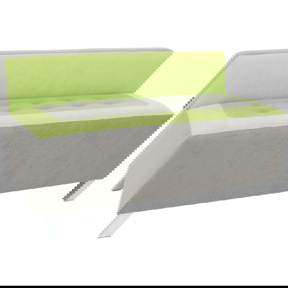 Kindergarten-Sofa Premium - gerade - grau/grün