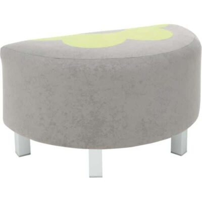 Kindergarten-Sitz Premium - halbrund - grau/grün