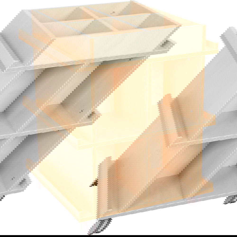 Kindergarten-Flexi Bücherregal auf Rollen