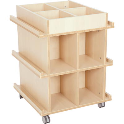 Kindergarten-Flexi Bücherregal auf Rollen