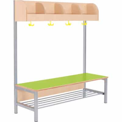 Kindergarten-Garderobe Flexi 4 mit Gestell - Fachbreite: 28 cm