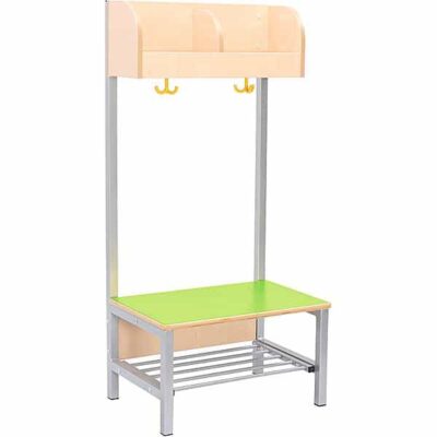 Kindergarten-Garderobe Flexi 2 mit Gestell - Fachbreite: 28 cm