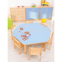 Kindergarten-Tisch Flexi (trapezförmig) - höhenverstellbar 40-58 cm – Bild 15