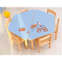 Kindergarten-Tisch Flexi (trapezförmig) - höhenverstellbar 40-58 cm – Bild 14