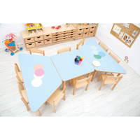 Kindergarten-Tisch Flexi (trapezförmig) - höhenverstellbar 40-58 cm – Bild 11