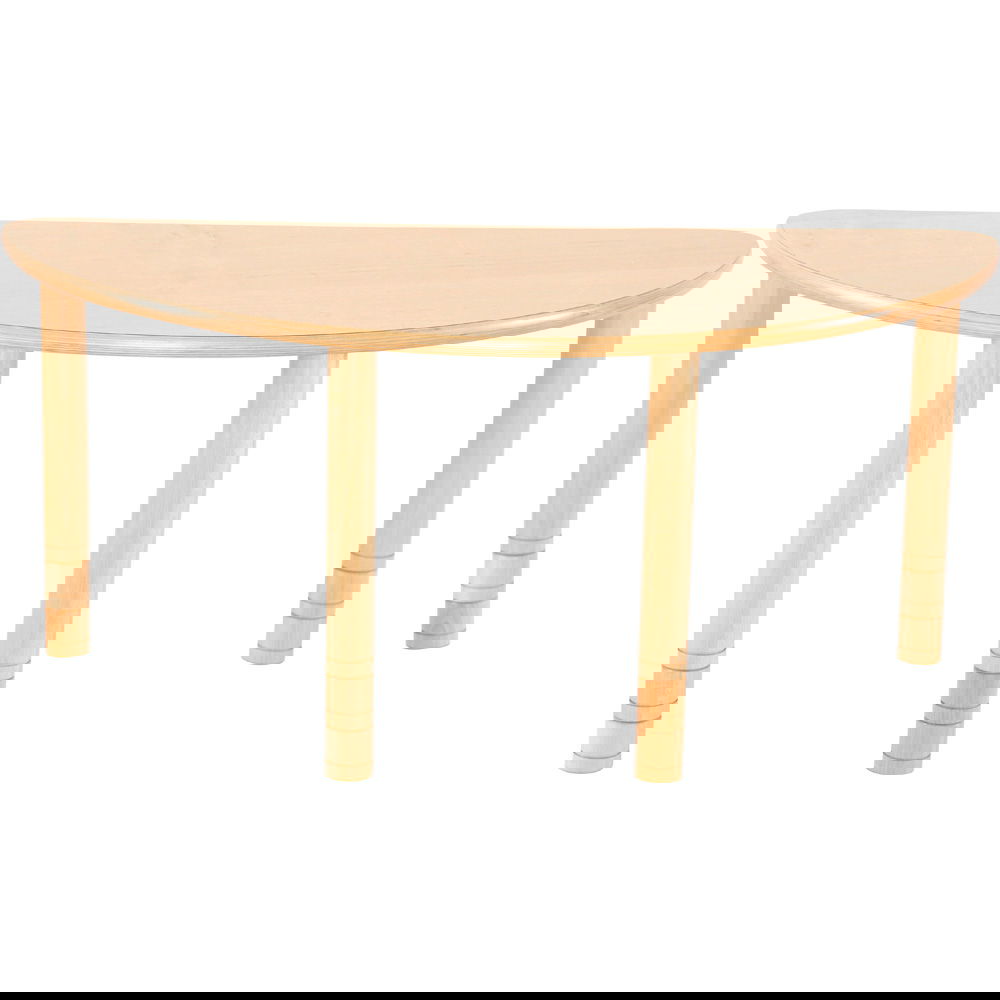 Kindergarten-Tisch Flexi (halbrund) - höhenverstellbar 40-58 cm