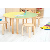 Kindergarten-Tisch Flexi (halbrund) - höhenverstellbar 40-58 cm – Bild 20