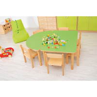 Kindergarten-Tisch Flexi (halbrund) - höhenverstellbar 40-58 cm – Bild 13