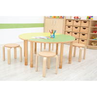 Kindergarten-Tisch Flexi (halbrund) - höhenverstellbar 40-58 cm – Bild 12