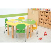 Kindergarten-Tisch Flexi (halbrund) - höhenverstellbar 40-58 cm – Bild 10