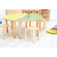 Kindergarten-Tisch Flexi (halbrund) - höhenverstellbar 40-58 cm – Bild 8