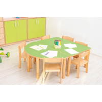 Kindergarten-Tisch Flexi (halbrund) - höhenverstellbar 40-58 cm – Bild 7
