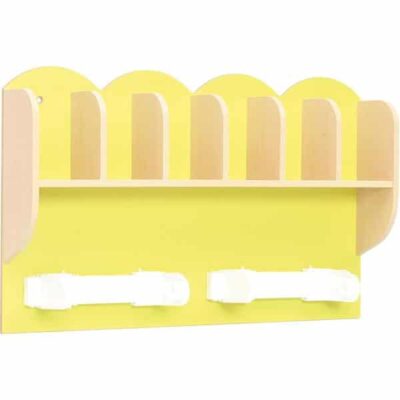 Kindergarten-Regal für Zahnputzbecher und Papierhandtücher