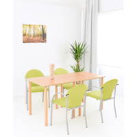 Flexi Quadratischer Tisch 80 x 80 cm, höhenverstellbar 58-76 cm – Bild 7