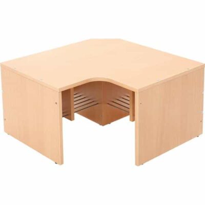 Kindergarten-Eckgarderobenbank Wolke - Ahorn