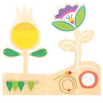 Sensorische Spielwand Wiese 2 - mit Spiralbahn