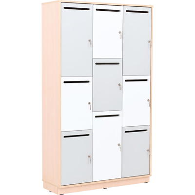 Quadro – Eigentumsschrank, 9 Fächer, 180°