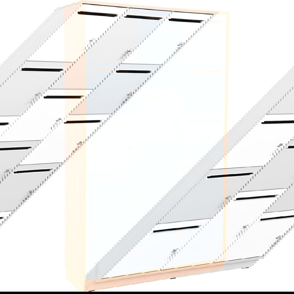 Quadro - Eigentumsschrank, 14 Fächer, 180°