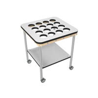 Kindergarten-Zahnputzbecherwagen Quadrat, 16 Becher – Bild 5