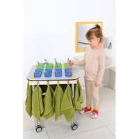 Kindergarten-Zahnputzbecherwagen Quadrat, 16 Becher – Bild 12
