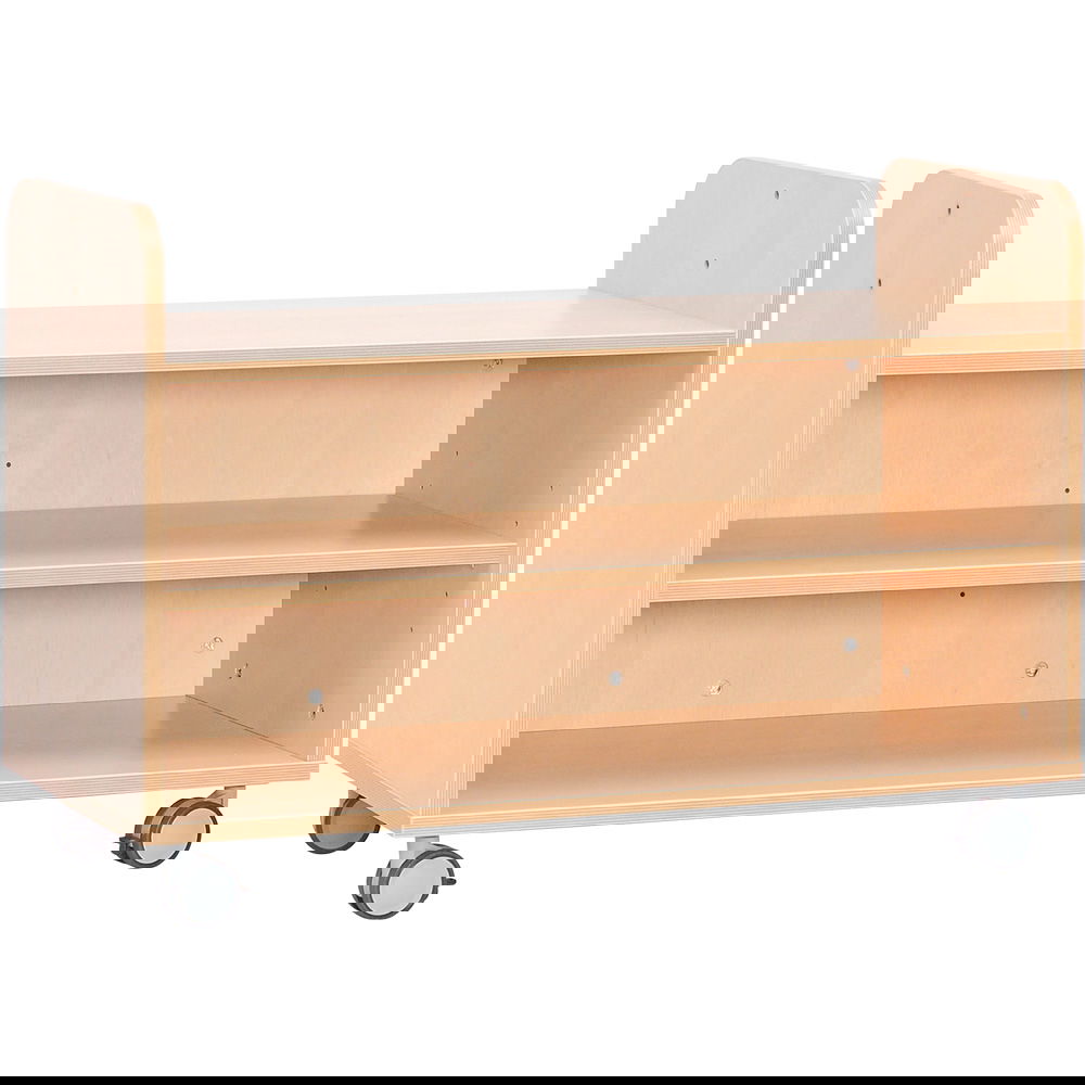 Kindergarten-Regal Flexi Mobiles Regal S, mit Rückwand