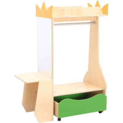 Kindergarten-Garderobe Flexi mit Seitenablage und Spiegel