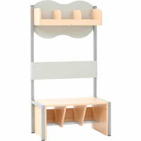 Kindergarten-Garderobe Wolke 3 mit Gestell - Ahorn – Bild 6