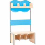 Kindergarten-Garderobe Wolke 3 mit Gestell – Ahorn - 100072J a 20