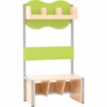 Kindergarten-Garderobe Wolke 3 mit Gestell – Ahorn - 100073J a 20