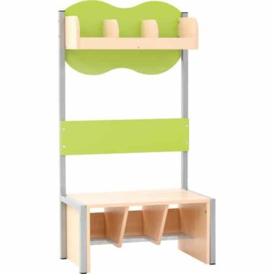 Kindergarten-Garderobe Wolke 3 mit Gestell - Ahorn