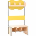 Kindergarten-Garderobe Wolke 3 mit Gestell – Ahorn - 100074J a 20