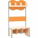 Kindergarten-Garderobe Wolke 3 mit Gestell – Ahorn - 100075J a 20