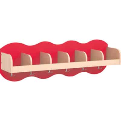 Kindergarten-Garderoben-Hängeregal Wolke 6 - Ahorn