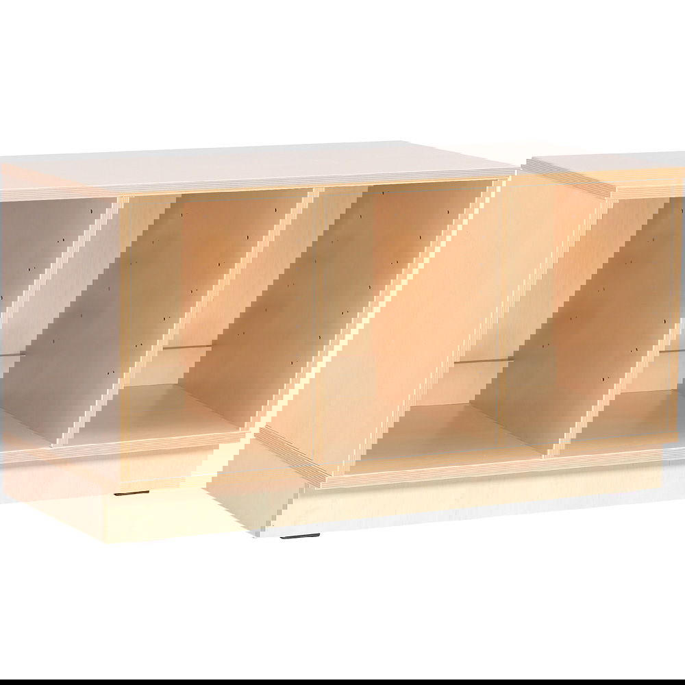 Flexi Schrank S mit 2 Trennwänden, für Holzbehälter, B 89, auf Sockel