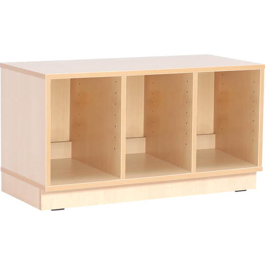 100298_a_14 Flexi Schrank S mit 2 Trennwänden, für Holzbehälter, B 89, auf Sockel - 100298 a 14