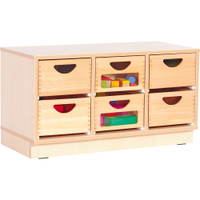 Flexi Schrank S mit 2 Trennwänden, für Holzbehälter, B 89, auf Sockel - 100298 b 13