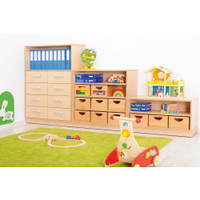 Flexi Schrank S mit 2 Trennwänden, für Holzbehälter, B 89, auf Sockel - 100298 h 13