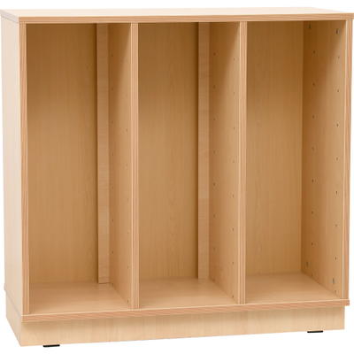 Flexi Schrank M mit 2 Trennwänden, für Holzbehälter, B 89, auf Sockel
