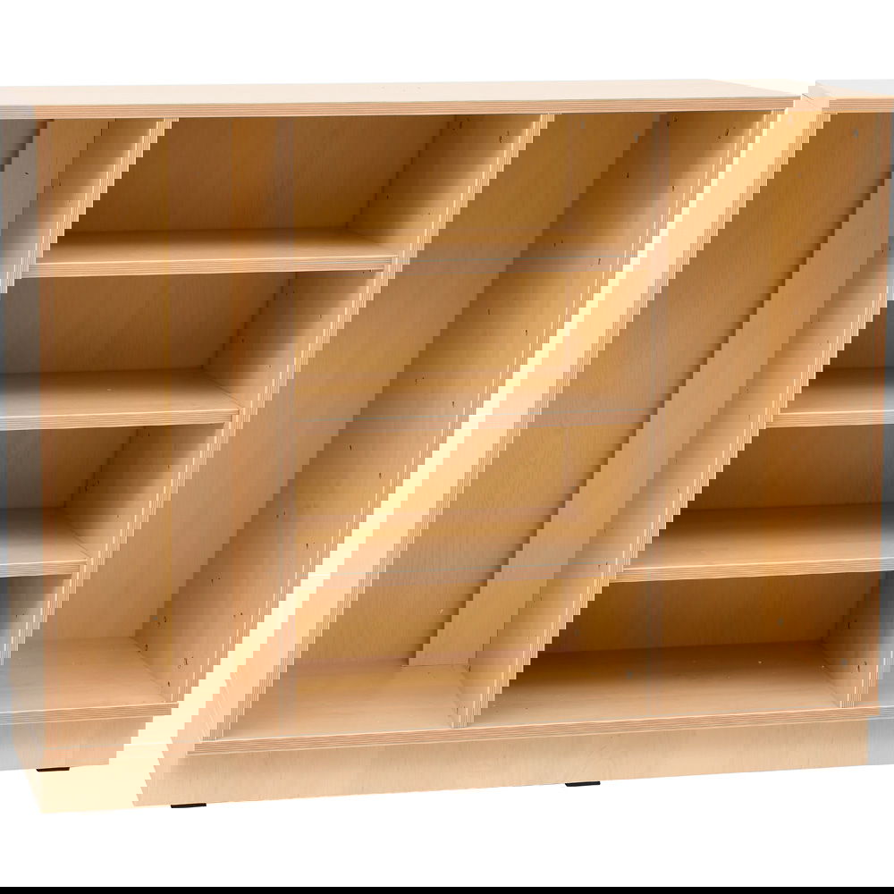 Flexi Schrank M für Holzbehälter, mit Fachböden, B 107, auf Sockel