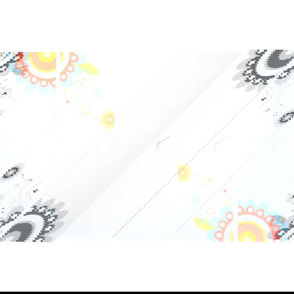 5-er Satz Garderobentüren Schmetterling - 2 Blumen