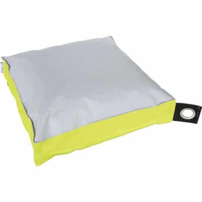 Kindergarten-Lümmelkissen mit Öse - grau/grün