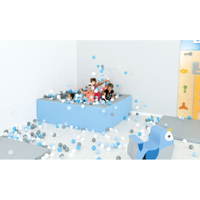Bällebad quadratisch 2m – grau-hellblau – Höhe: 60 cm - 101775 j 19