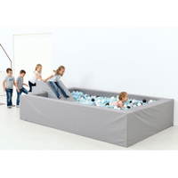 Treppe mit Rutsche, grau, für Ballbäder H 60 - 101779PU f 19