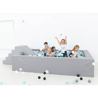 Treppe mit Rutsche, grau, für Ballbäder H 60 - 101779PU g 19