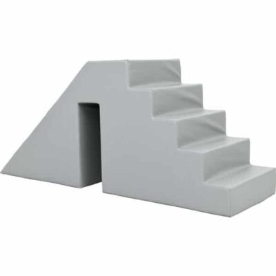 Treppe mit Rutsche - grau - für Bällebäder - Höhe: 60 cm