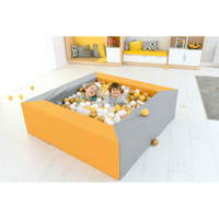 Ballbad 1,5 m, inkl. Bälle, grau-senf, H 45 - 101823 e 19