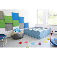 Ballbad 2 m, inkl. Bälle, grau-hellblau, H 45 - 101824 d 22