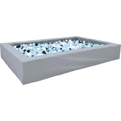 Ballbad R 3 m, grau, H 45, inkl. Bälle (blau-mint)