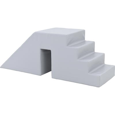 Treppe mit Rutsche, grau, für Ballbäder H 45